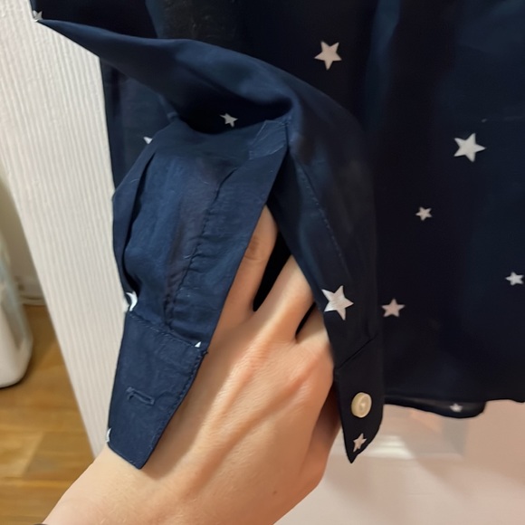 Navy with White Stars blouse - Picture 4 of 5